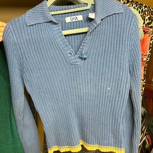 Blue V-Neck Sweater